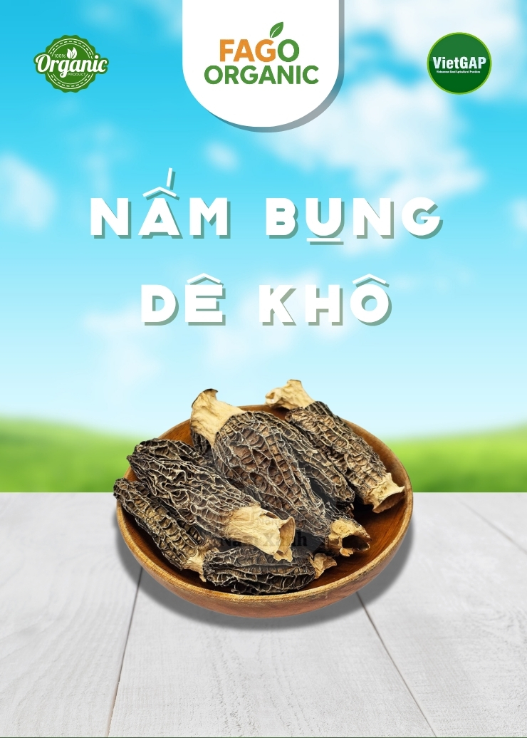 Nấm Bụng Dê Khô (200g/Gói)